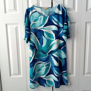 Jams World Dress Size XS Blue Tropical